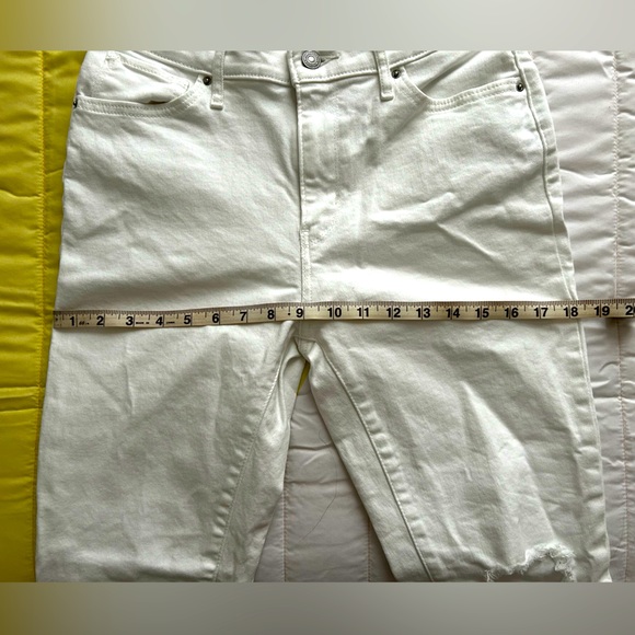 Levi's 721 Women’s Ankle high rise skinny jeans white distressed size 29 - Picture 10 of 11